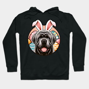 Neapolitan Mastiff's Easter Joy with Bunny Ears Hoodie